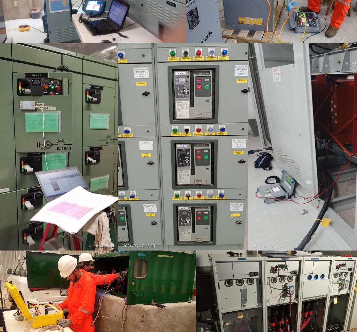 Tableros eléctricos durante comisionamiento