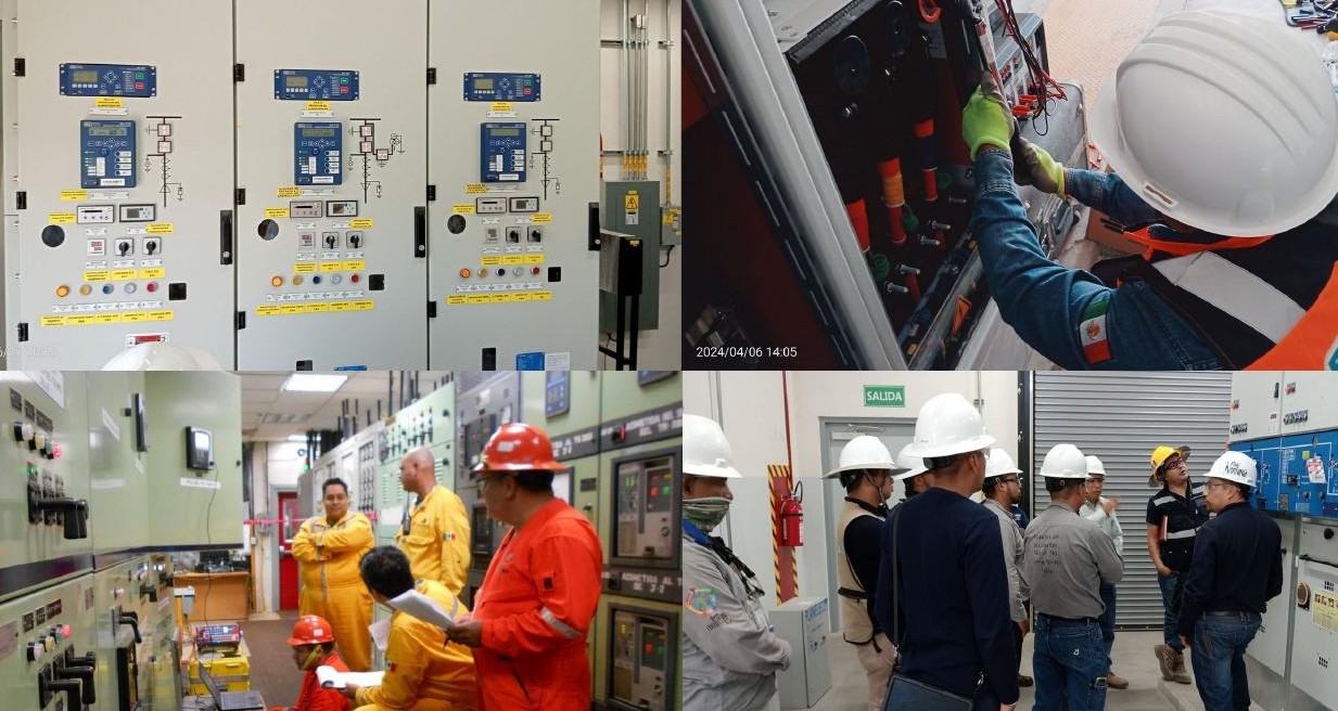 Personal técnico realizando pruebas a sistemas eléctricos